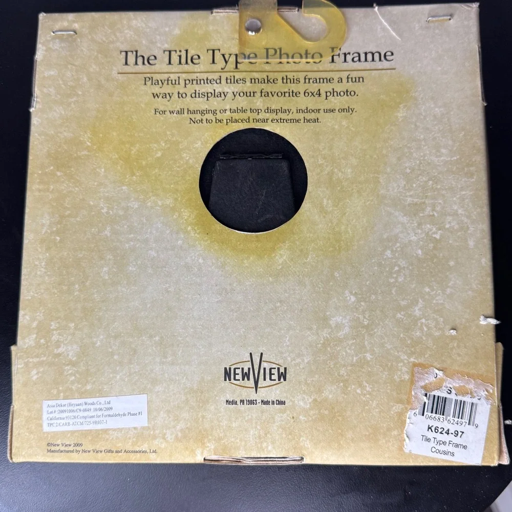 New View‎ Blue Tile Type Photo Frame Cousins 6x4 Wall or Tabletop Display
